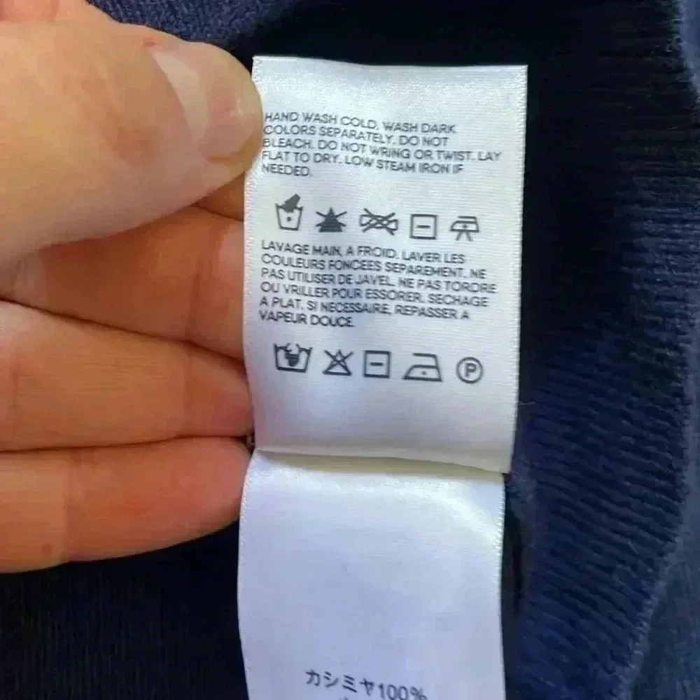 Lands’ End color block super soft cashmere ribbed turtleneck sweater XS/P NWOT - Picture 5 of 6